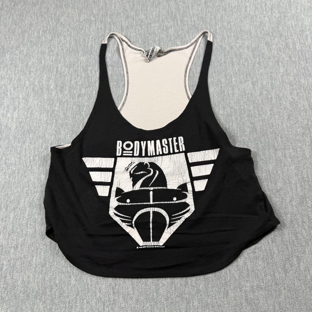 Bodymaster Tank Top Adult M Black Vintage 90s Graphic Muscle Racerback USA
